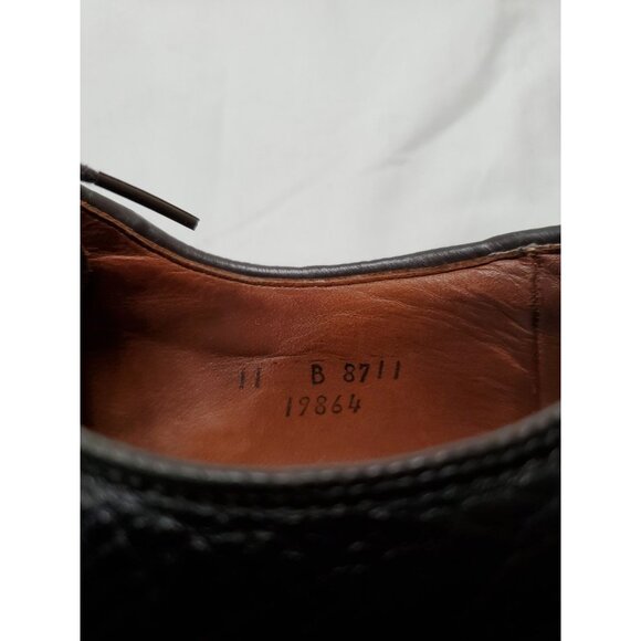 Allen Edmonds 'Links' Golf Shoes Men's Black / Brown Leather Saddle Size 11 B - Picture 9 of 16